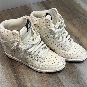 Nike Dunk Sky High White Patterned High-Top Sneakers